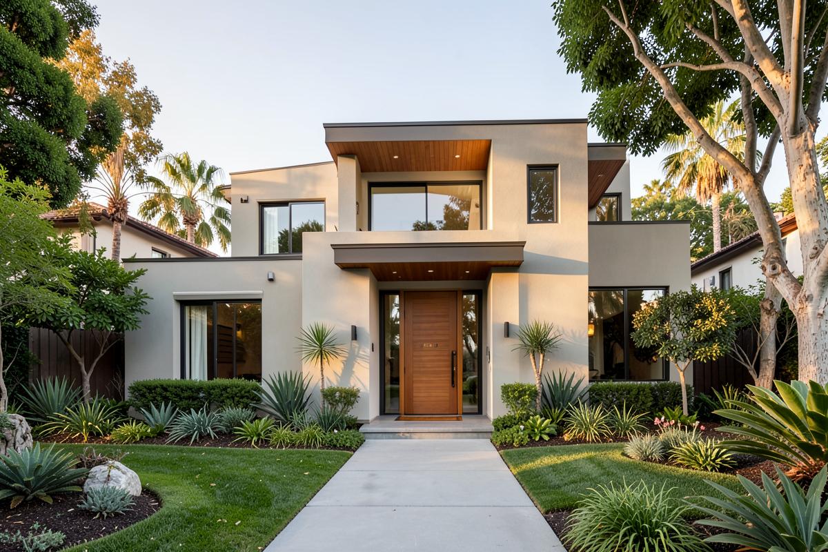 Upscale Southern California home exterior